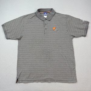 Vintage Cleveland Browns Shirt Adult Large Black White Reebok NFL Logo Geometric